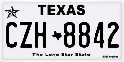 TX license plate CZH8842