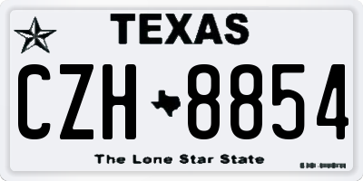 TX license plate CZH8854
