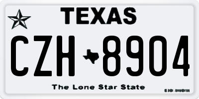 TX license plate CZH8904