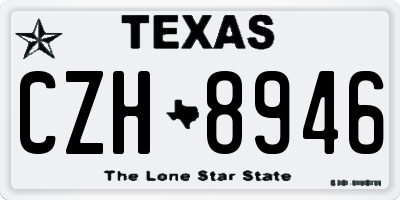 TX license plate CZH8946