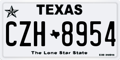 TX license plate CZH8954