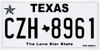 TX license plate CZH8961