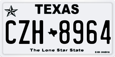 TX license plate CZH8964