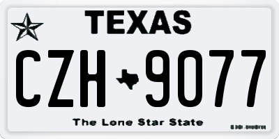 TX license plate CZH9077