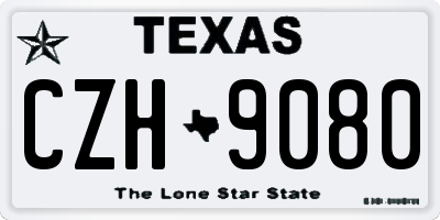 TX license plate CZH9080