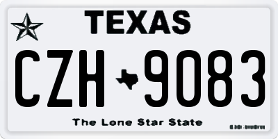 TX license plate CZH9083