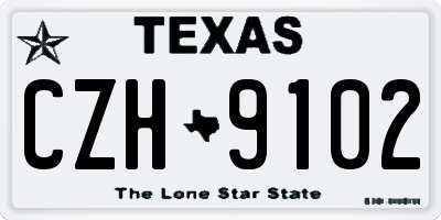 TX license plate CZH9102