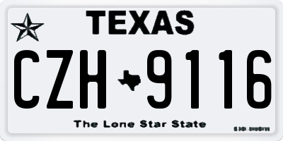 TX license plate CZH9116