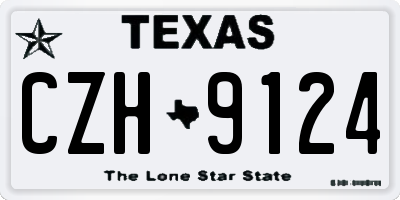 TX license plate CZH9124