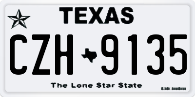 TX license plate CZH9135