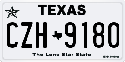 TX license plate CZH9180