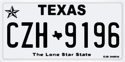 TX license plate CZH9196