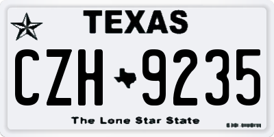 TX license plate CZH9235