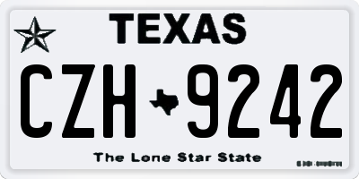 TX license plate CZH9242