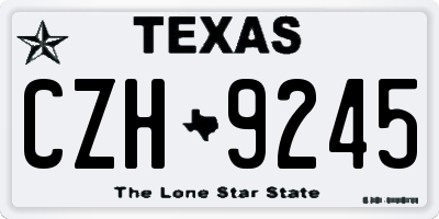 TX license plate CZH9245