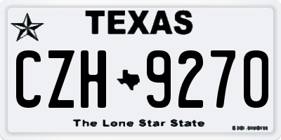 TX license plate CZH9270
