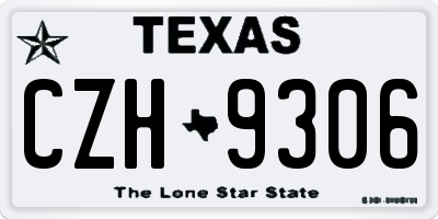 TX license plate CZH9306