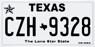 TX license plate CZH9328