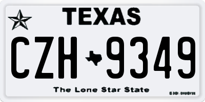 TX license plate CZH9349