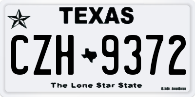 TX license plate CZH9372