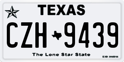 TX license plate CZH9439