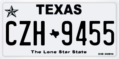 TX license plate CZH9455