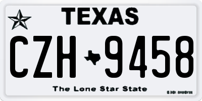 TX license plate CZH9458