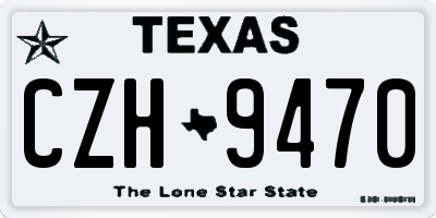 TX license plate CZH9470
