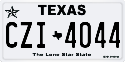 TX license plate CZI4044