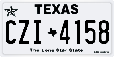 TX license plate CZI4158