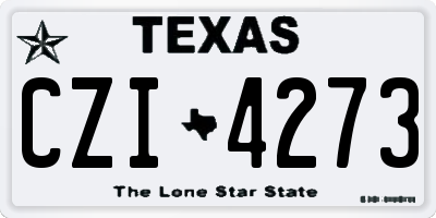 TX license plate CZI4273