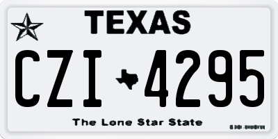 TX license plate CZI4295