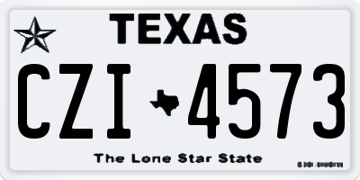 TX license plate CZI4573