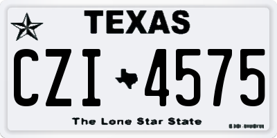 TX license plate CZI4575