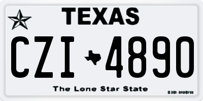 TX license plate CZI4890