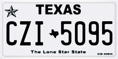TX license plate CZI5095