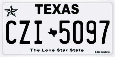 TX license plate CZI5097