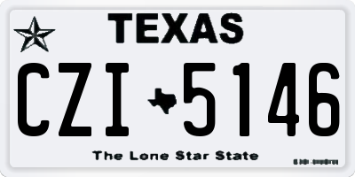 TX license plate CZI5146