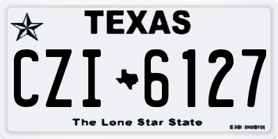 TX license plate CZI6127