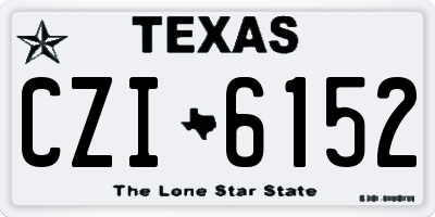 TX license plate CZI6152