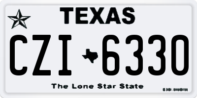 TX license plate CZI6330
