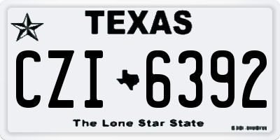 TX license plate CZI6392