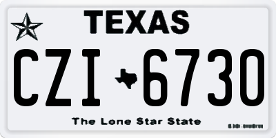 TX license plate CZI6730
