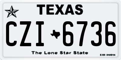 TX license plate CZI6736