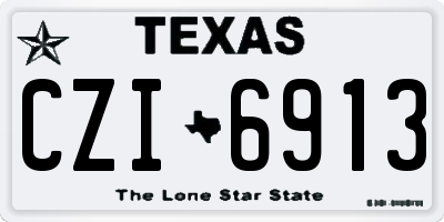 TX license plate CZI6913