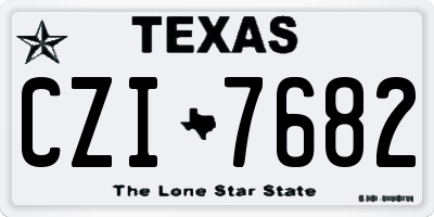 TX license plate CZI7682