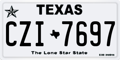 TX license plate CZI7697