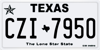 TX license plate CZI7950