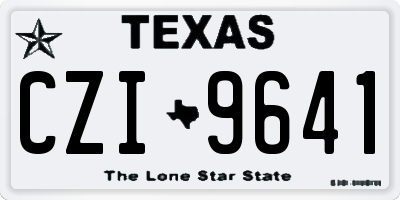 TX license plate CZI9641