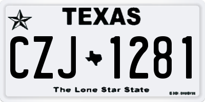 TX license plate CZJ1281